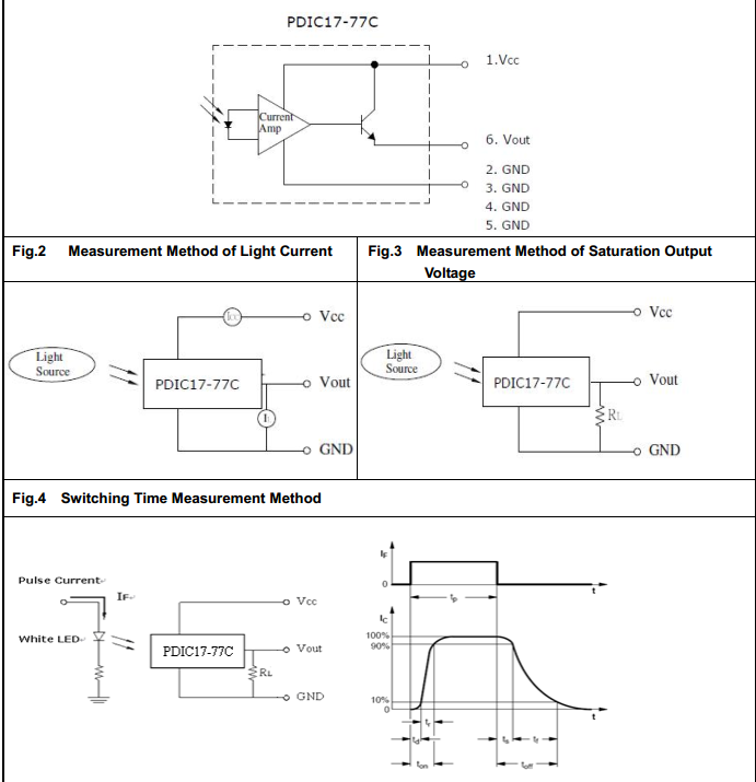 ALS-PDIC17-77C/TR8亿光环境光传感器功能框架图
