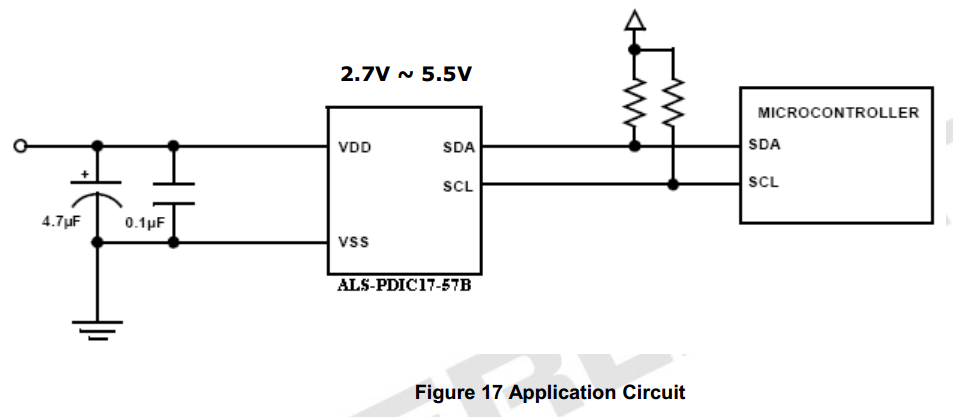 ALS-PDIC17-57B/TR8亿光数字光传感器应用电路图