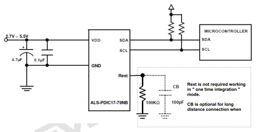 ALS-PDIC17-79NB/TR8数字光传感器应用电路图